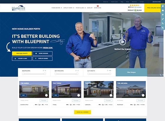 blueprint homes website