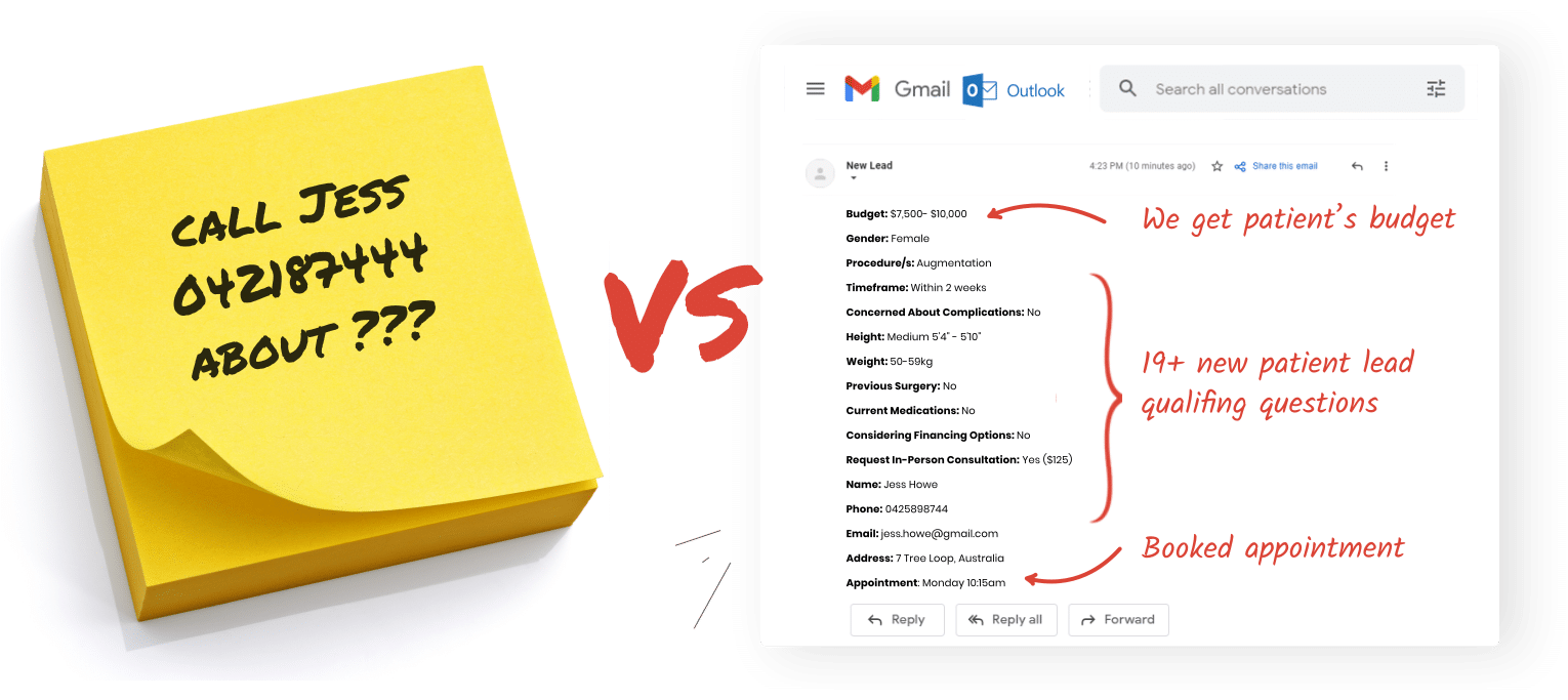 note vs mail